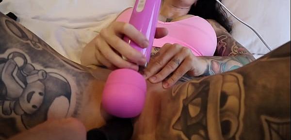  BIG TIT Big Thick ASS Tattooed House Cleaning Milf Gets Fucked With Black Dildo and Then Fucked By Husbands Friends Dick Until She Cums - Melody Radford